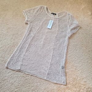 Kaktus Crochet Short Sleeve Blouse Size Medium